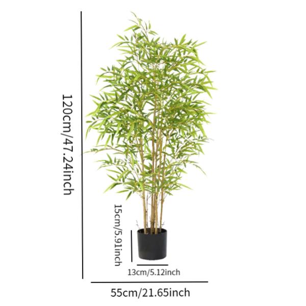 人工竹の木 人工植物 鉢植えのフェイク植物 デスクトップ用の人工盆栽の木_3