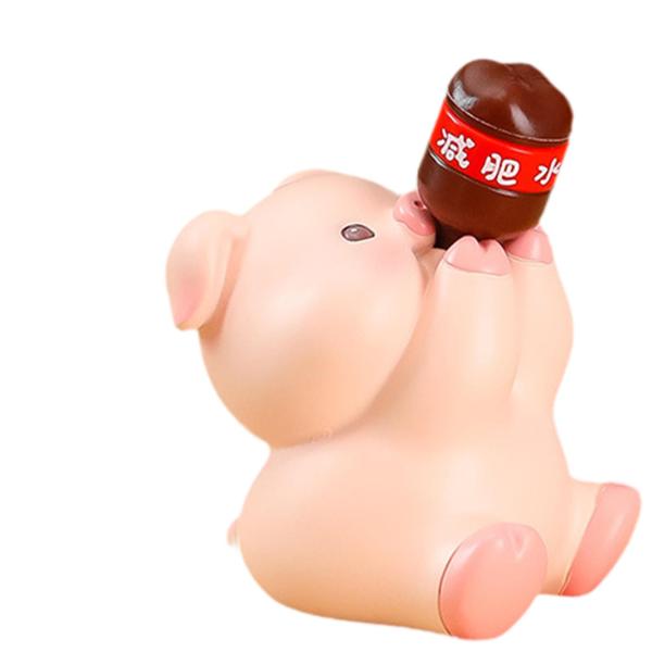 動物の彫像 かわいい動物モデルフィギュア キャビネット用 バレンタインギフト 誕生日 豚