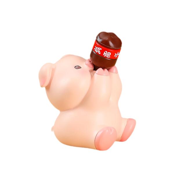 動物の彫像 かわいい動物モデルフィギュア キャビネット用 バレンタインギフト 誕生日 豚