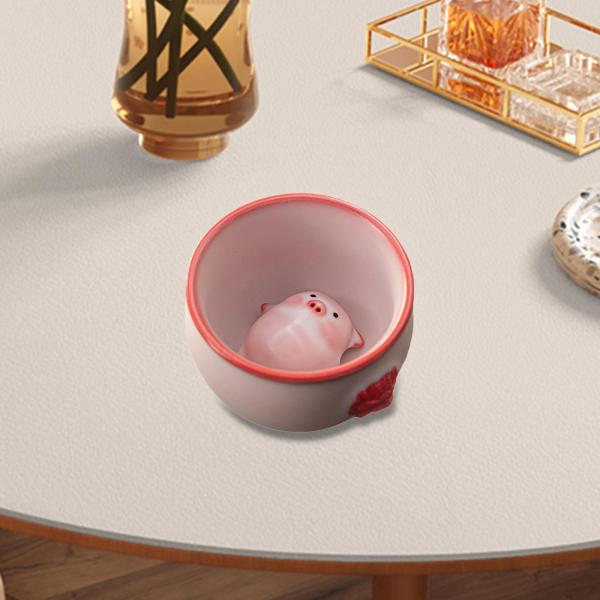セラミックティーカップとティーペットミニチュアフィギュア、リビングルームオフィス装飾用160ml
