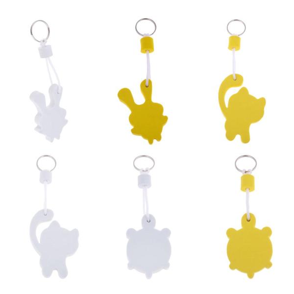 うさぎの白 フローティングキーリング 浮遊キーリング