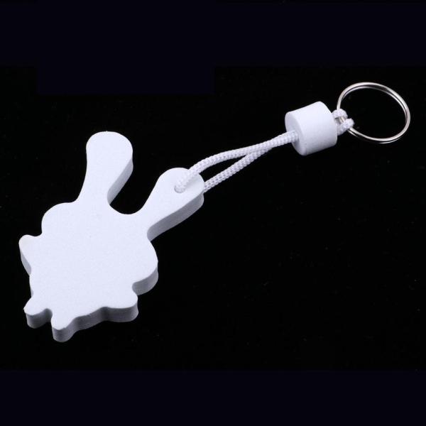 うさぎの白 フローティングキーリング 浮遊キーリング