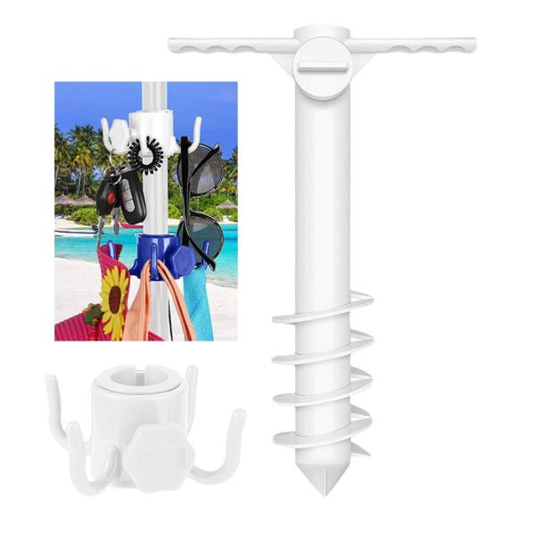 5スパイラル1フック ビーチサンドアンカー ビーチパラソル サンドアンカー 頑丈 防風