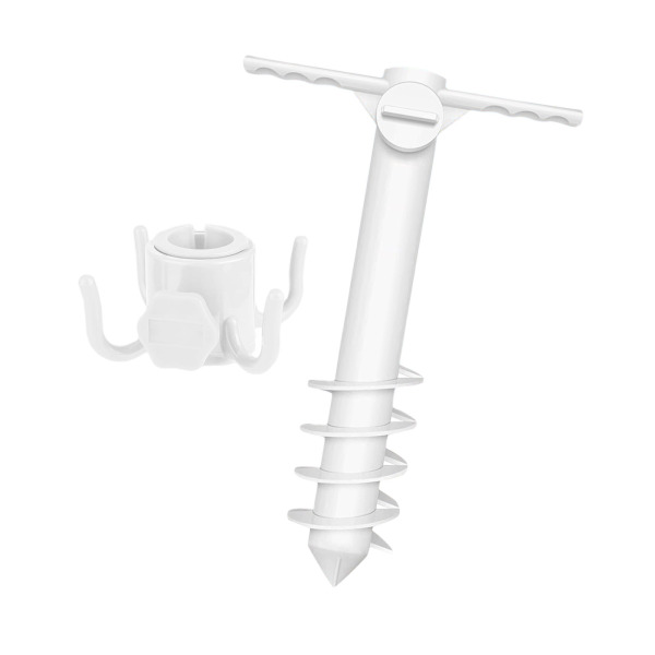 5スパイラル1フック ビーチサンドアンカー ビーチパラソル サンドアンカー 頑丈 防風