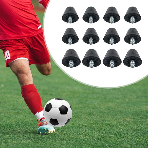 12 個サッカーブーツスタッド交換用スパイク M5 ねじ切りネジサッカースタッドラグビースタッドアスレチックスニーカー競技用