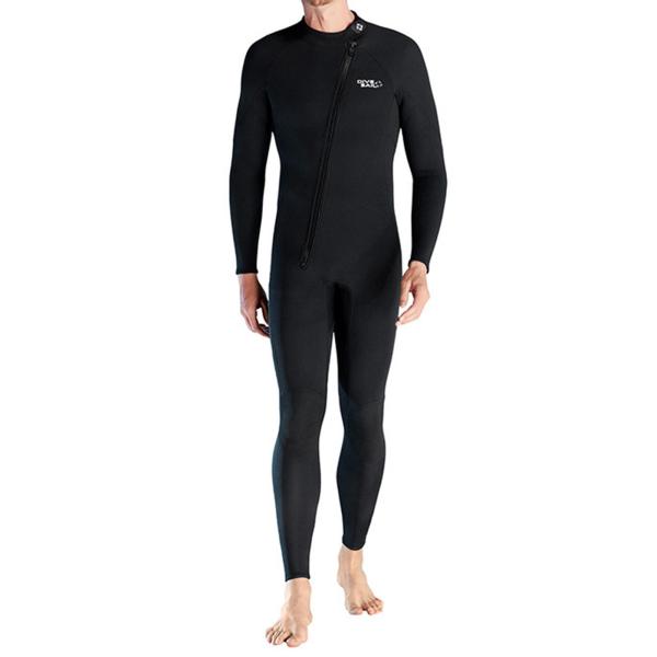 ダイビング ウェットスーツ カヤック スイム サーマル フルスーツ 保温ピース ボディ スイムスーツ M 女性 ブラック