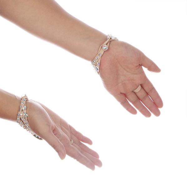 フィギュアスケート ブレスレット ユニークなパフォーマンス装飾 ショー アウトドア ダンス カーキ M