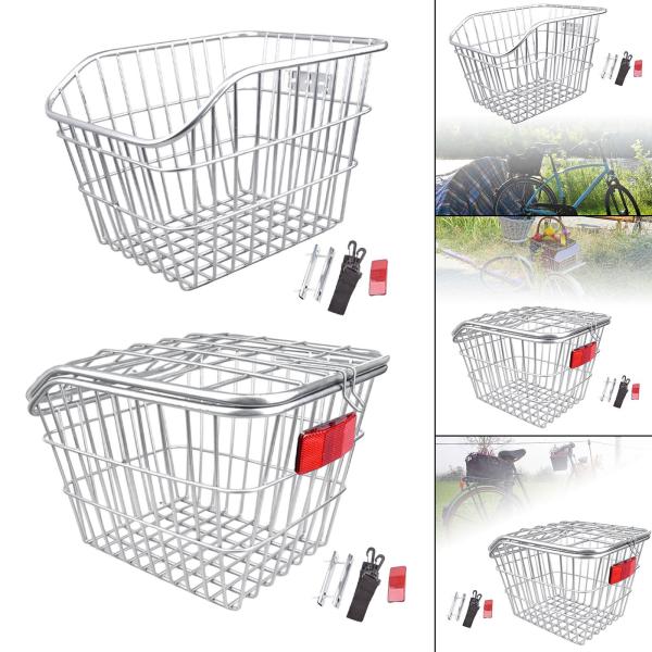 リアバイクバスケット 自転車 トレンディアイアン マウンテンロードバイク用 アウトドアライディング 蓋なし