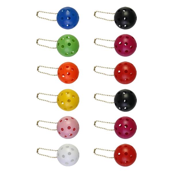 12x ピックルボール キーホルダー ピックルボール オーナメント 荷物タグ 財布 バックパック 混合ランダムカラー用