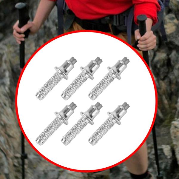 ハイキングポールチップ ポールキャップ スティックプロテクター 6個 登山アクセサリー ウォーキングスティックチップ トレッキング アウトドア 登山 