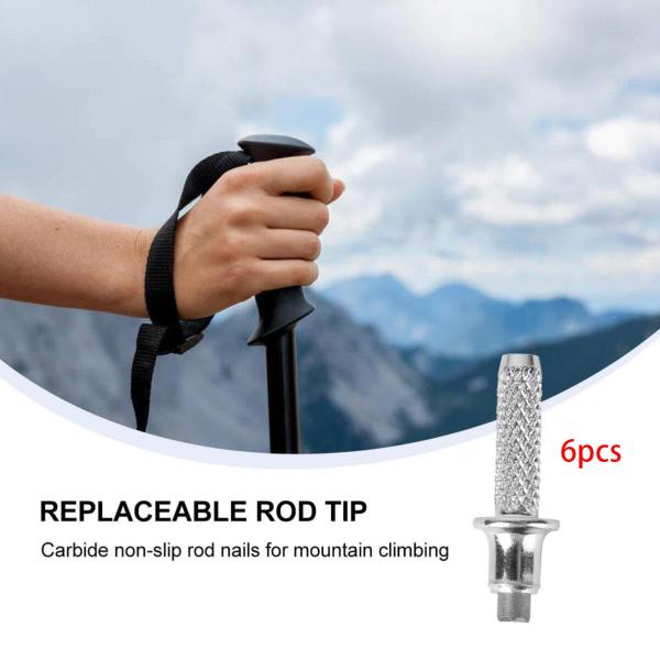 ハイキングポールチップ ポールキャップ スティックプロテクター 6個 登山アクセサリー ウォーキングスティックチップ トレッキング アウトドア 登山 