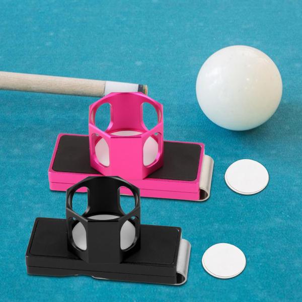 プールキューチョークホルダーギフト 八角形チョークケース ゲーム スヌーカー ビリヤード用 ピンク