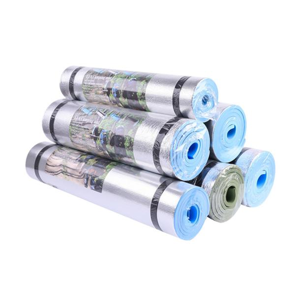 70x20インチ EVAフォーム キャンプ ロールマット ヨガマット 柔軟 ソフト 滑り止め 多用途 6mm厚 アウトドア活動用 ブルー