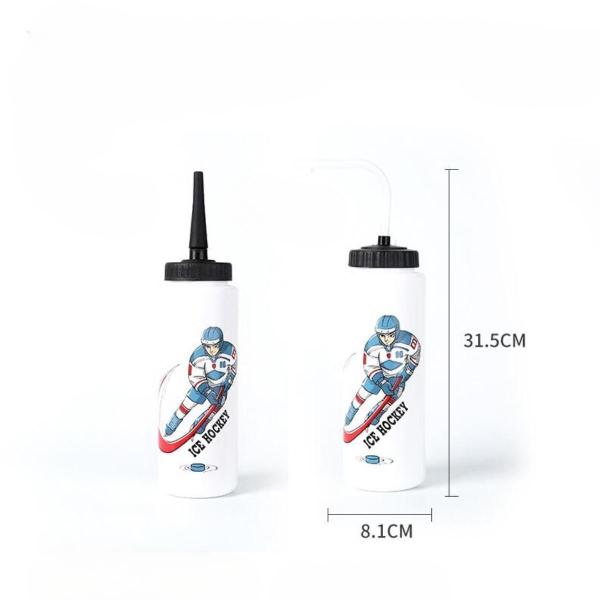 ストレートストロー 携帯用ウォーターボトル アイスホッケー ウォーターボトル ストロー付き 1000ML