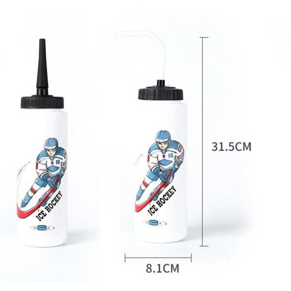 長いストローを曲げる 携帯用ウォーターボトル アイスホッケー ウォーターボトル ストロー付き 1000ML