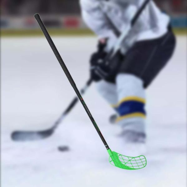 フロアボールスティック 多目的交換用ホッケースティック 屋内屋外スポーツ用 グリーン 右手用