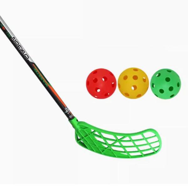 ホッケースティック トレーニング補助 フロアボールスティック エンターテイメント フィットネス アウトドア用 グリーン 右手用