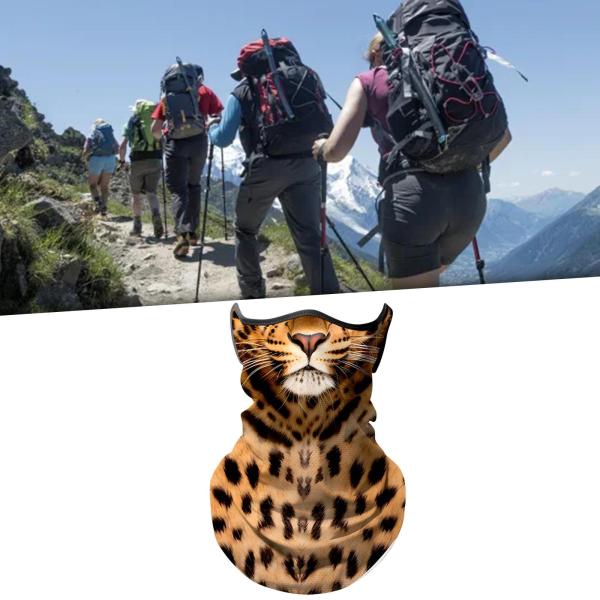 バンダナ フェイスマスク 通気性 フェイスカバー スカーフ 夏用 アイスクーリングネックゲートル ヒョウ柄