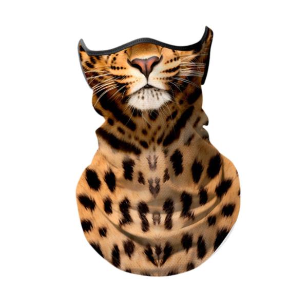 バンダナ フェイスマスク 通気性 フェイスカバー スカーフ 夏用 アイスクーリングネックゲートル ヒョウ柄