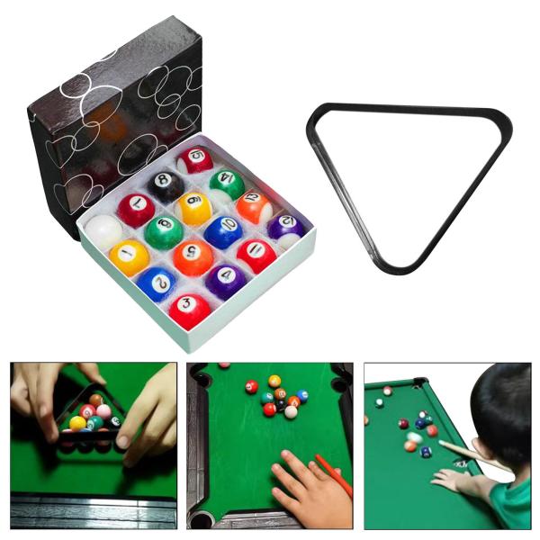 16xミニビリヤードボールフルセット レジャースポーツ プレイルーム レクリエーションゲーム 2.5cmボール