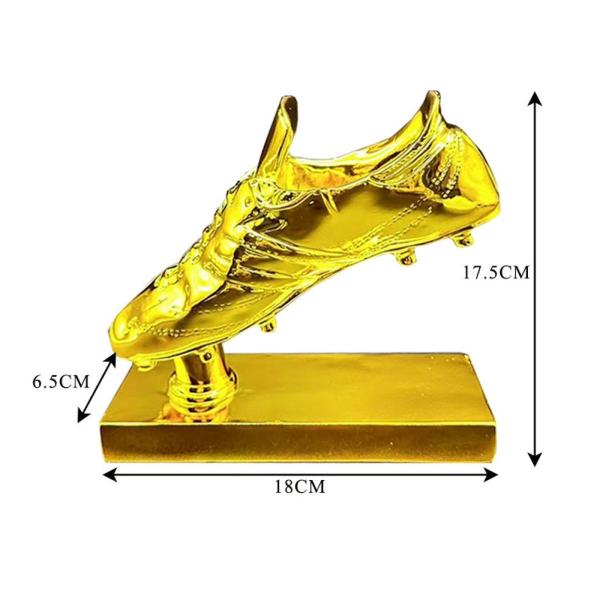 ゴールデンブーツサッカートロフィー像樹脂トロフィーオフィスホームデコレーションエントランスゴールドベース