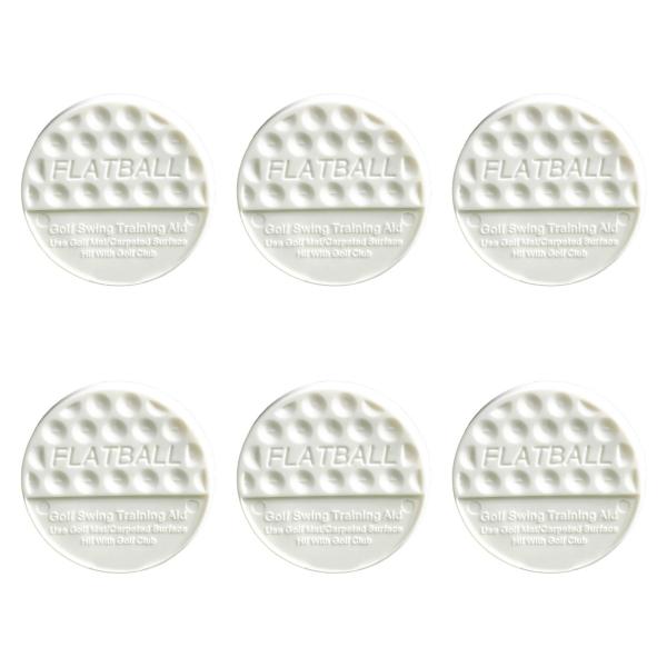 ゴルフフラットボール 6個 スイング練習用アクセサリー エクササイズトレーニングボール スイングトレーナー 女性 オフィス 自宅 大人 ゴルファー用