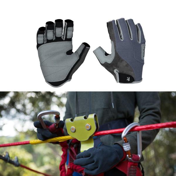 大人用サイクリンググローブ カヌー アウトドア ウエイトリフティング用クライミンググローブ グレー L