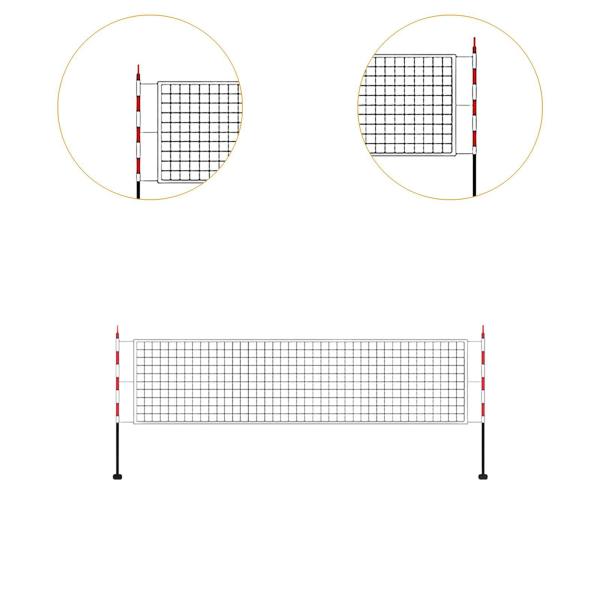 ナイロンバレーボールネットハンドボールネットプロフェッショナルヘビーデューティバレーボールネットキャリーバッグスポーツ裏庭ビーチ芝生