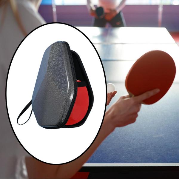 PingPongパドルケース耐水性キャリアホルダーバッグポータブルハードシェルブラック