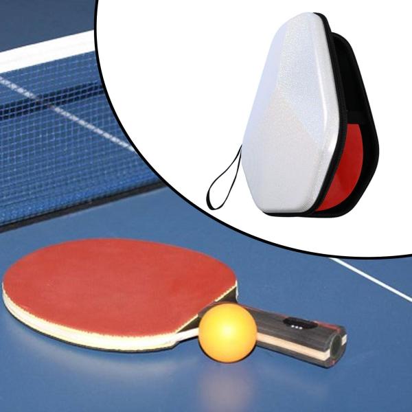 PingPongパドルケース耐水性キャリアホルダーバッグポータブルハードシェルホワイト