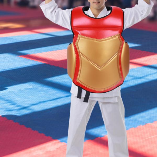 空手チェストガード 耐衝撃 ギフト スパーリング トレーニング PU 子供 大人 XL