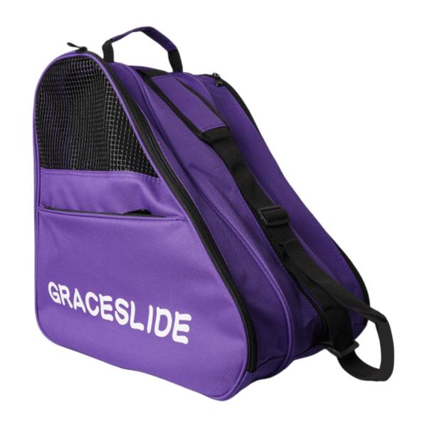 ローラースケート収納バッグ ポーチ スケートシューズバッグ アウトドア 子供用 女性用 パープル