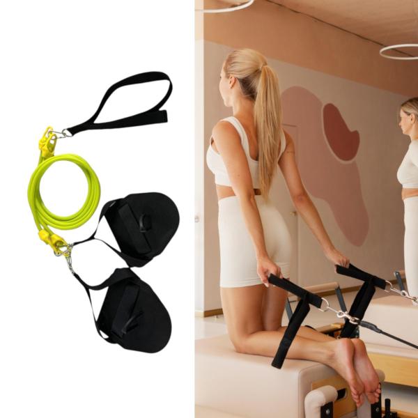 水泳用腕力強化トレーナー レディース メンズ 陸上用コード 水泳トレーニングベルト イエロー