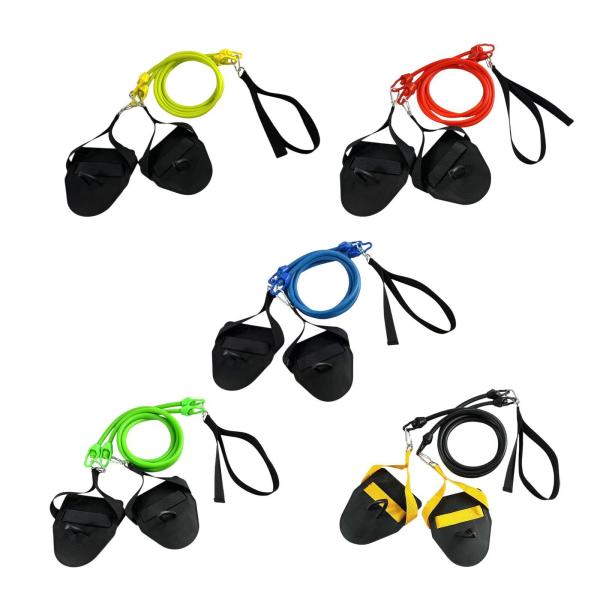 水泳用腕力強化トレーナー レディース メンズ 陸上用コード 水泳トレーニングベルト イエロー