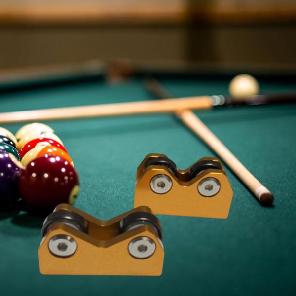 ビリヤードキュー 真直度チェッカー アクセサリー バー 軽量パーツ ゴールド 2個