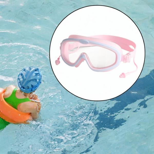 子供用水泳ゴーグル パーティー 男の子 女の子 快適 曇り止め 水泳用メガネ ピンクとパープル