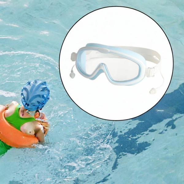 子供用水泳ゴーグル パーティー 男の子 女の子 快適 曇り止め 水泳用メガネ ブルー ホワイト