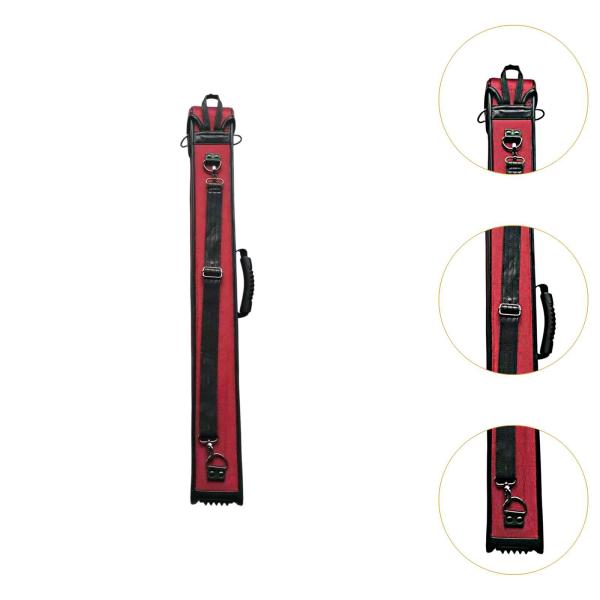 ビリヤード キューケース ナイロン 1/2 ジョイント キューケース 耐摩耗性 保護ポーチ レッド