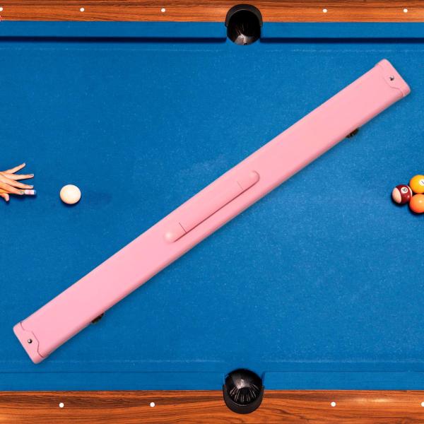 プールキューケース ハンドル付き スヌーカーキュー収納ボックス クラブ練習トレーニング用 ピンク