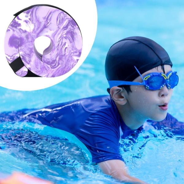 水泳用アクアティックカフ プールエクササイズ 水泳用フロートスリーブ 子供 大人 初心者用 パープル