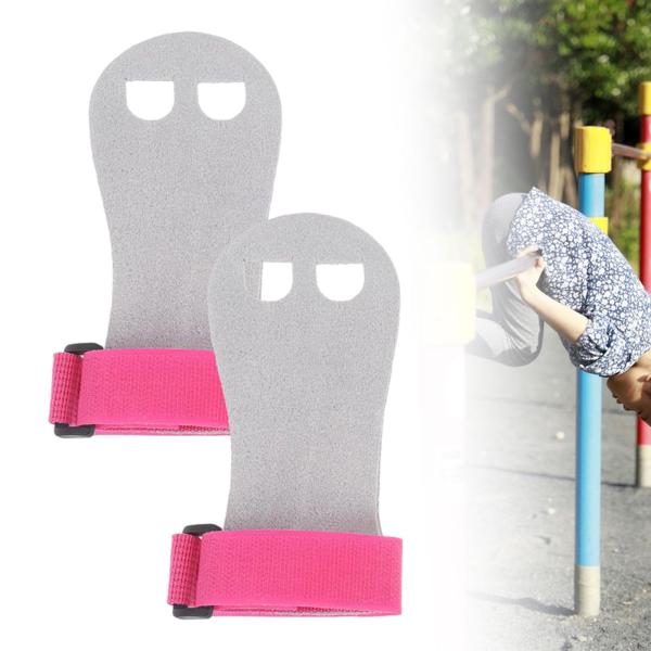 子供用体操ハンドグリップ 体操バー 手のひら保護 エクササイズ フィットネス用 ピンク L
