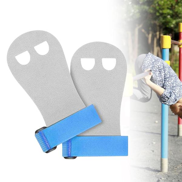 子供用体操ハンドグリップ 体操バー 手のひら保護 エクササイズ フィットネス用 L ブルー
