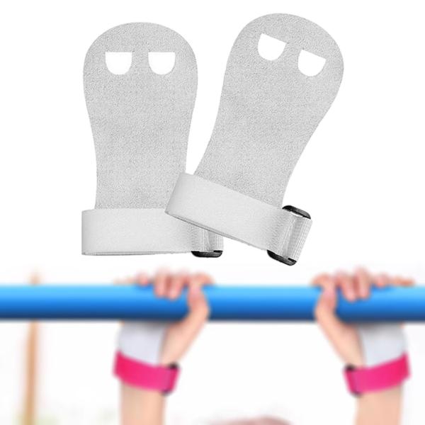子供用体操ハンドグリップ 体操バー 手のひら保護 エクササイズ フィットネス用 ホワイト L