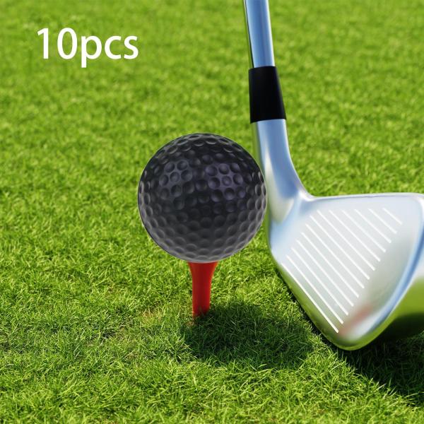 練習用ゴルフボール 多目的 直径4.2cm 家庭用 屋外 屋内用 ブラック 10個