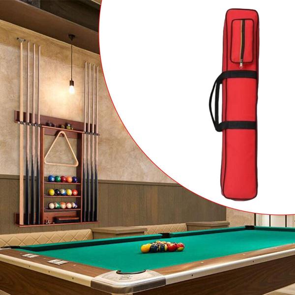 ビリヤード プールキューケース 大人用 ポータブルハンドル ビリヤードスティック キャリングケース レッド