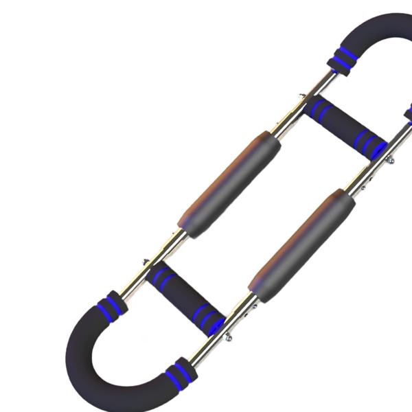 腕強化器 胸部トレーニング器具 背中 上腕二頭筋 前腕用 ブルー 40〜50KG