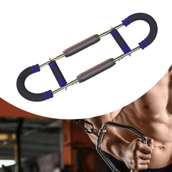 腕強化器 胸部トレーニング器具 背中 上腕二頭筋 前腕用 ブルー 40〜50KG