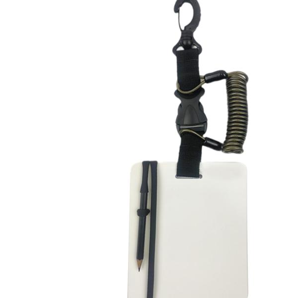 ダイビングライティングボード(回転クリップと鉛筆付き)コンパクト水中ブラック