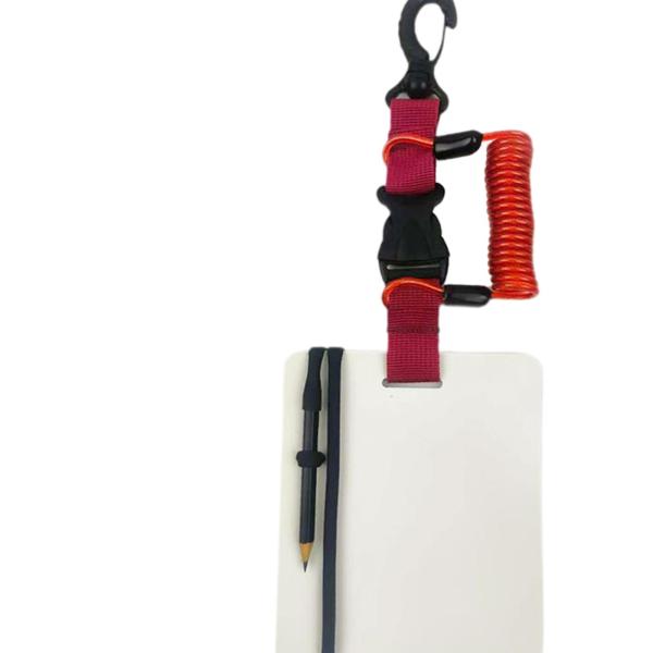 ダイビングライティングボード(回転クリップと鉛筆付き)コンパクト水中レッド