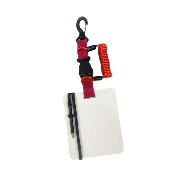 ダイビングライティングボード(回転クリップと鉛筆付き)コンパクト水中レッド